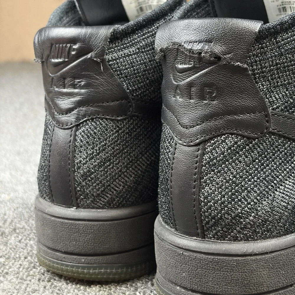 Nike Air Force 1 Ultra Flyknit Mid Dark Grey Black 817420-001 Men's Size 10